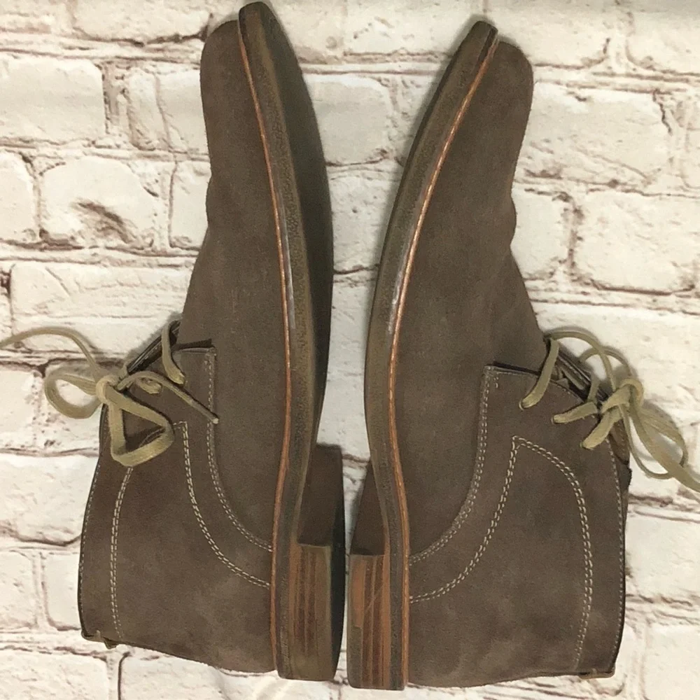 Johnston & Murphy J. Murphy Brown Suede Chukka Boots with Stitch Academia sz 12M - Picture 12 of 13